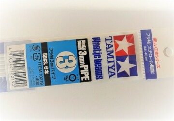 Rurka polistyrenowa 3 mm biała Tamiya 70219